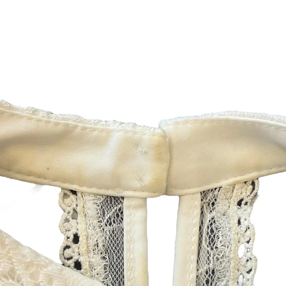 Francesca’s Trixxi White Lace High Mock Neck Shift Slip Tunic Dress size XS - Picture 7 of 7